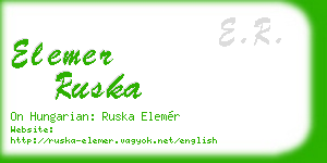 elemer ruska business card